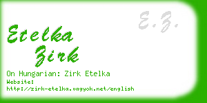 etelka zirk business card